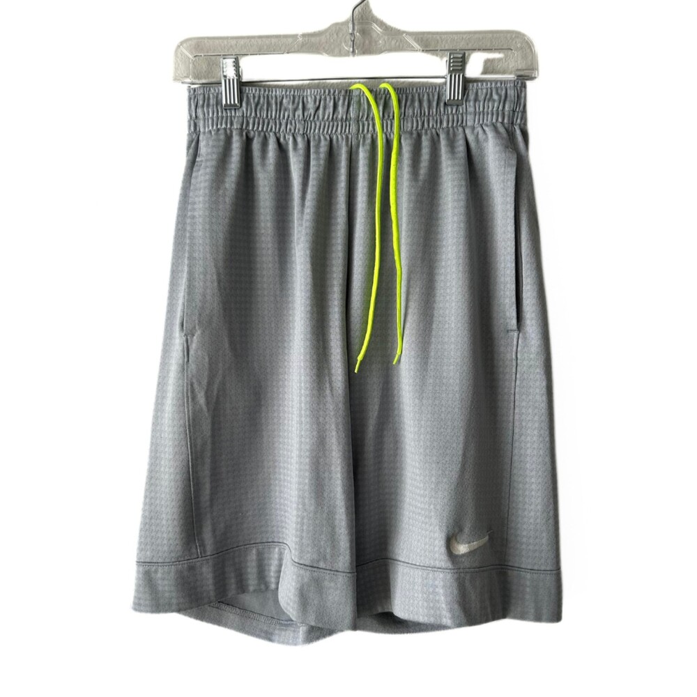 Mens Nike Drawstring Basketball Shorts Gray Small